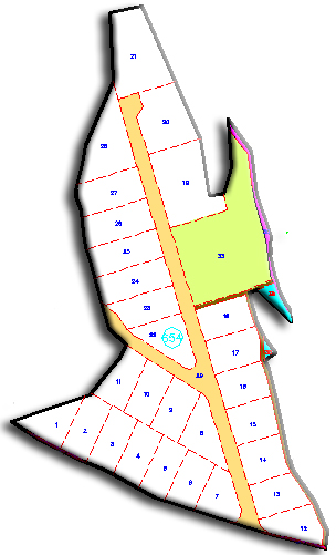 مشروع افراز للعقار رقم (654 , 23) من منطقة معروب قضاء صور حوالي(116.666 م2)